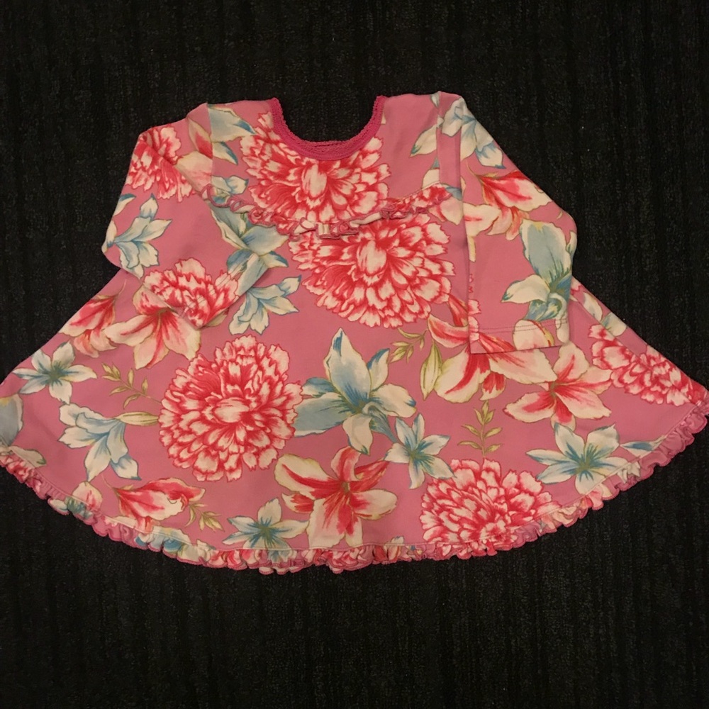 Toddler Girl Warm Long Sleeved Floral Dress ❄️